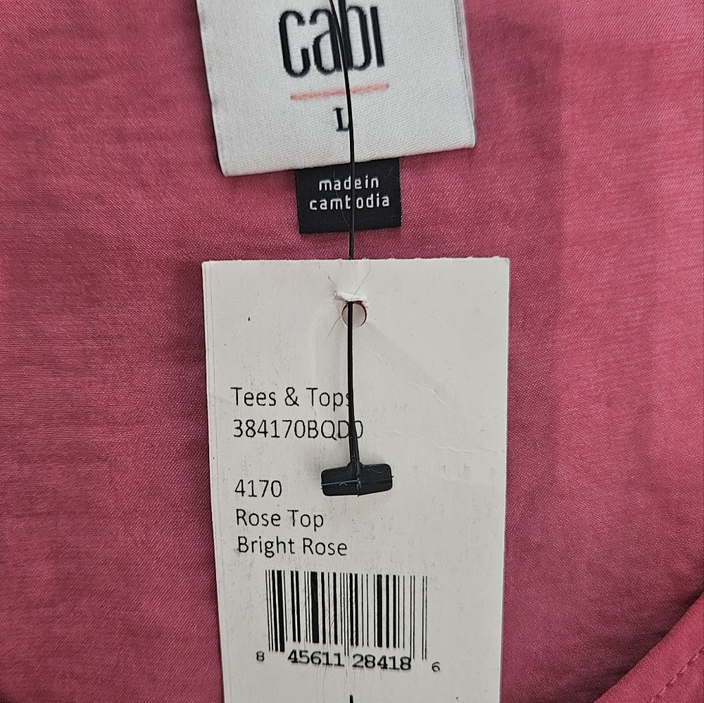 NWT CAbi pink blouse top Womens Large - Picture 6 of 6